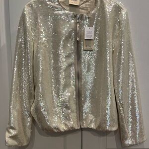 Elie Tahari sequin bomber style jacket. This is fully lined.nwt.